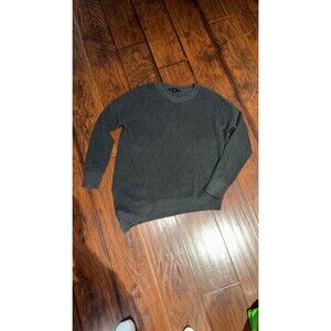 Athleta Women's Gray Knit Pullover Sweater M Asymmetrical Hem Casual